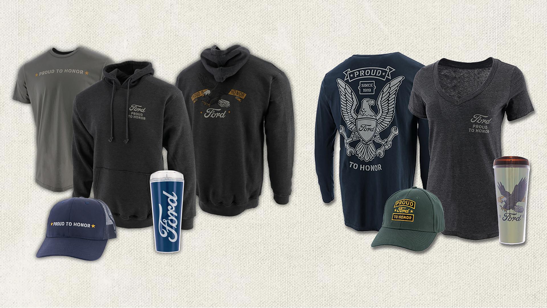 Proud to Honor hats, cups, shirts and other merchandise