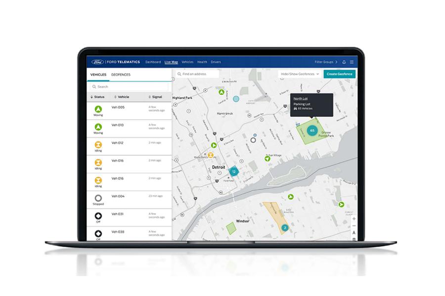 Illustration of a laptop computer screen showing map and information