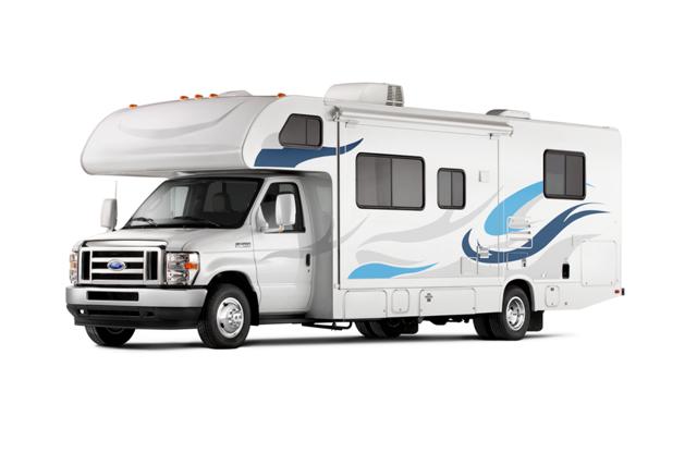 Fourgon tronqué Ford série E 2025 avec ensemble autocaravane de classe C