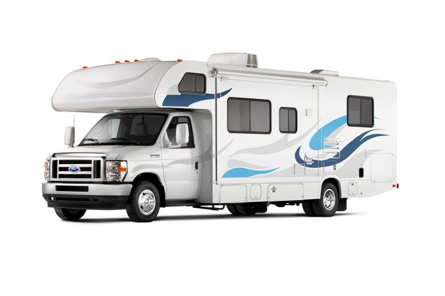 Fourgon tronqué Ford série E 2025 avec ensemble autocaravane de classe C
