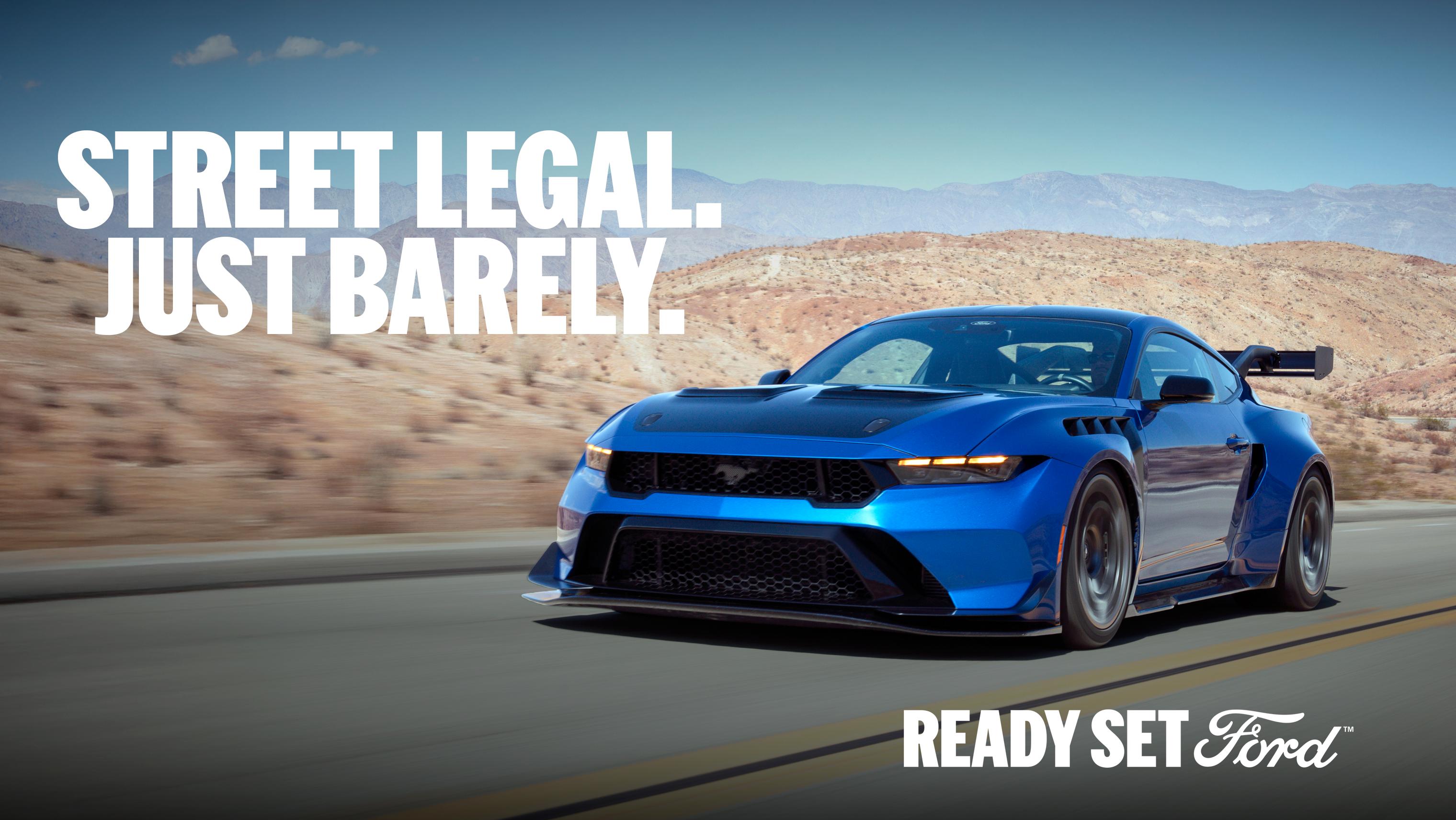 2026 Ford Mustang® GTD driving on a desert highway