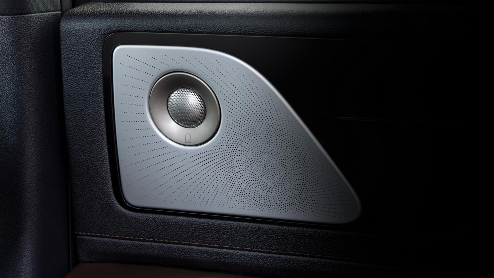 The Available Revel® Ultima 3D Audio System inside the 2025 Lincoln Aviator®.