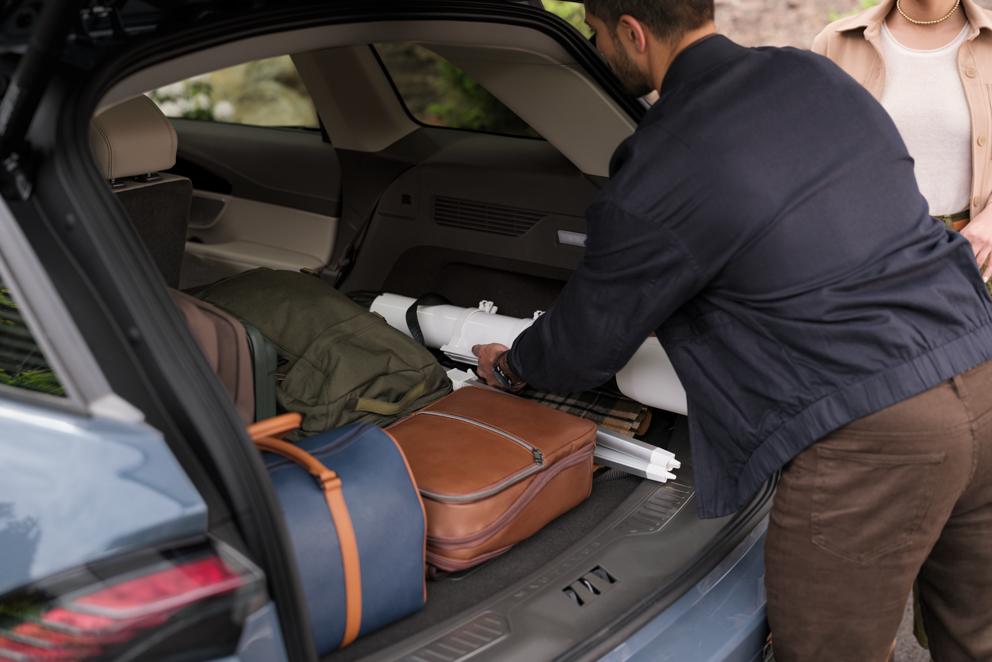 A person takes a relaxing moment in the 2nd-row of a 2026 Lincoln Nautilus