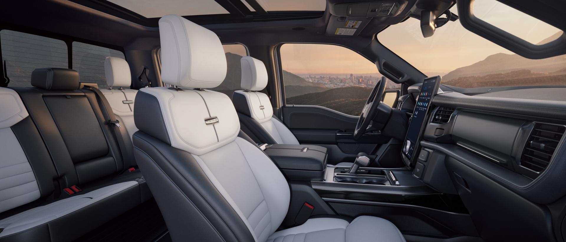 Close-up of the interior of a 2025 Ford F-150® Lightning®