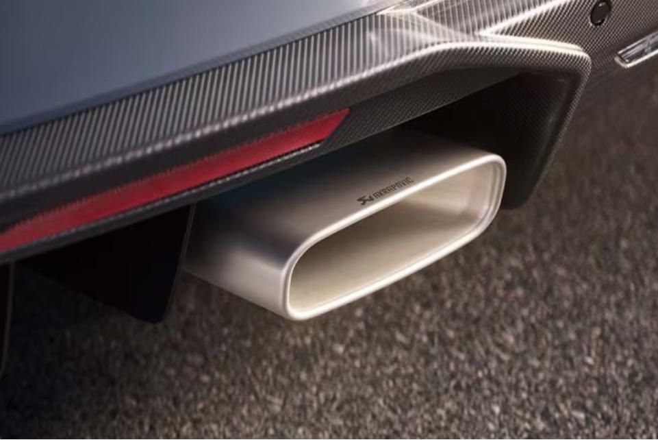 Close up of the exhaust tip on the 2026 Ford Mustang® GTD