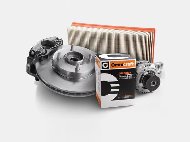 Collage of Omnicraft oil filter parts