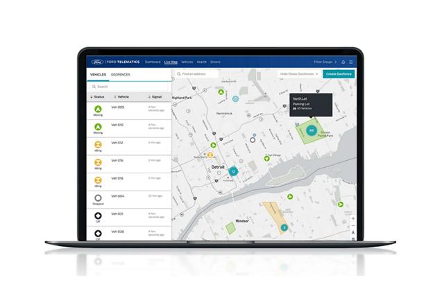 Illustration of a laptop computer screen showing map and information