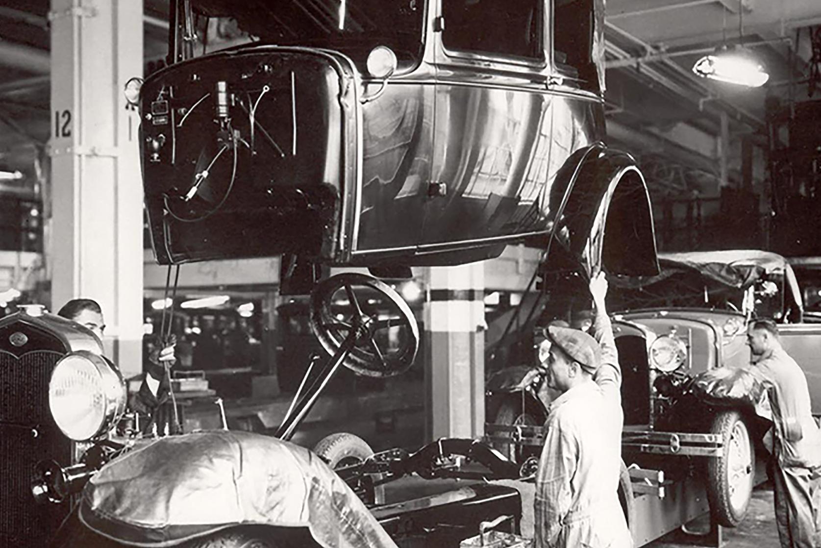 Model A assembly line circa 1931