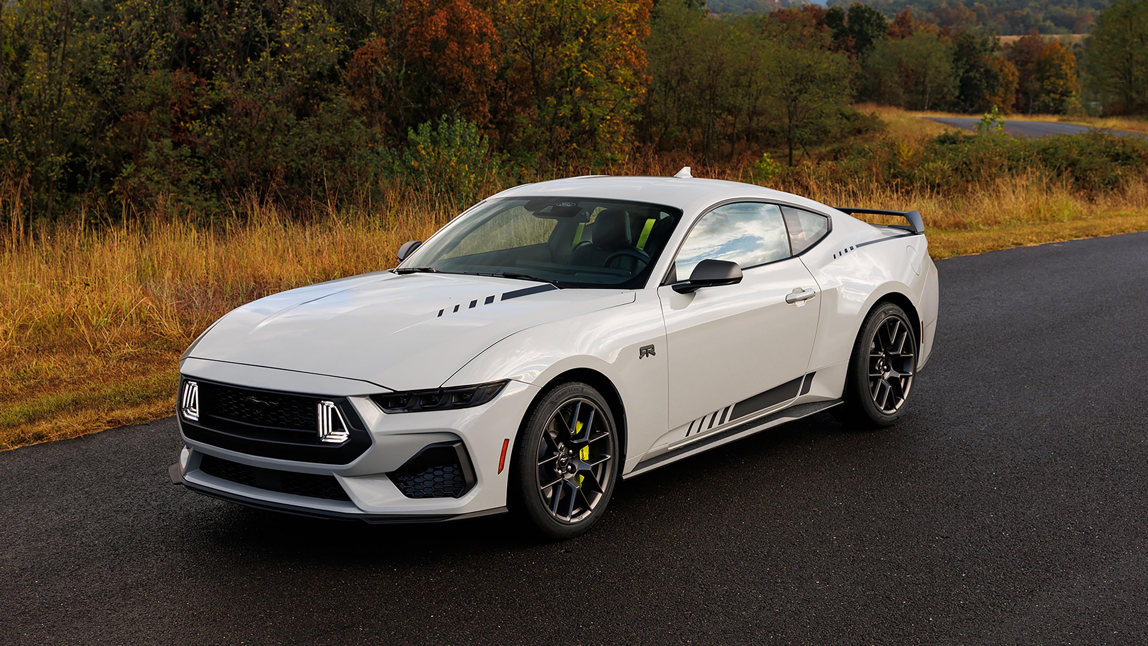 Parked 2026 Ford Mustang® EcoBoost® fastback with available Mustang® RTR® Appearance Package