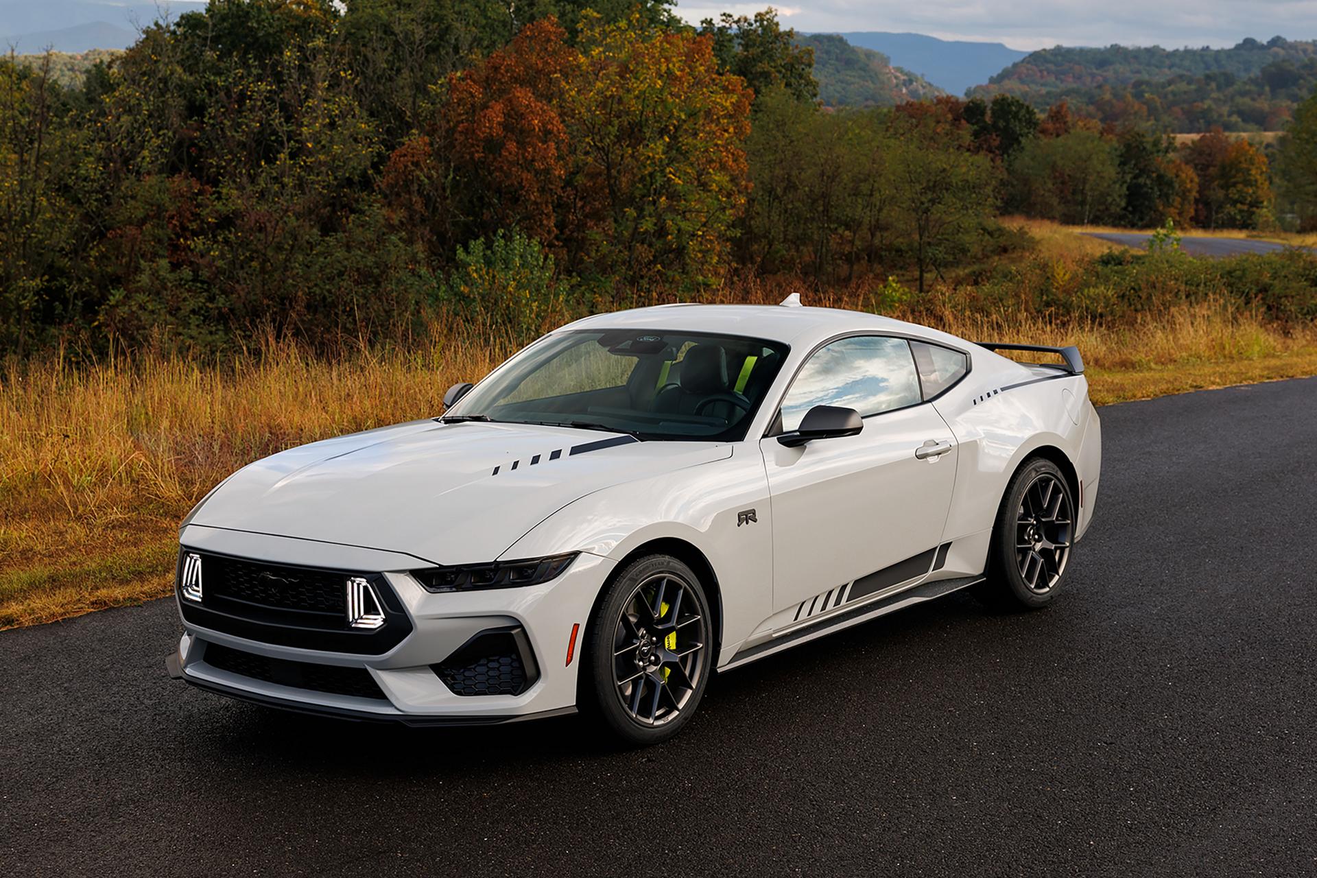 Parked 2026 Ford Mustang® EcoBoost® fastback with available Mustang® RTR® Appearance Package