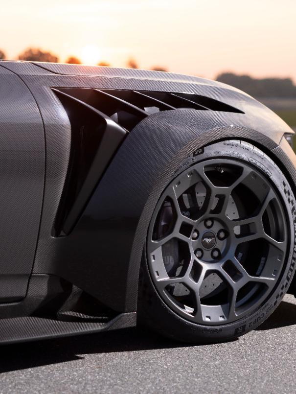The front fender side vents on the 2026 Ford Mustang® GTD