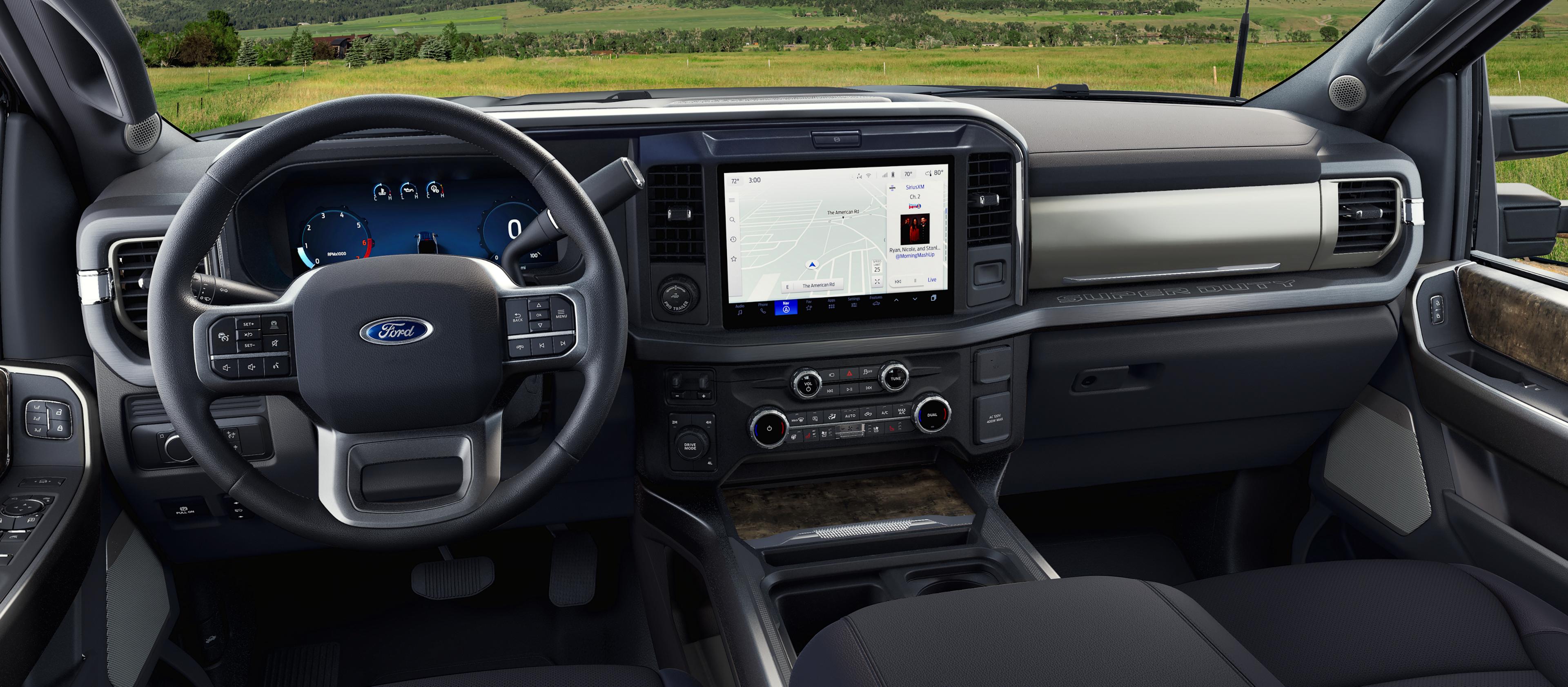 2026 Ford Super Duty® F-350® Lariat® pickup dashboard and interior