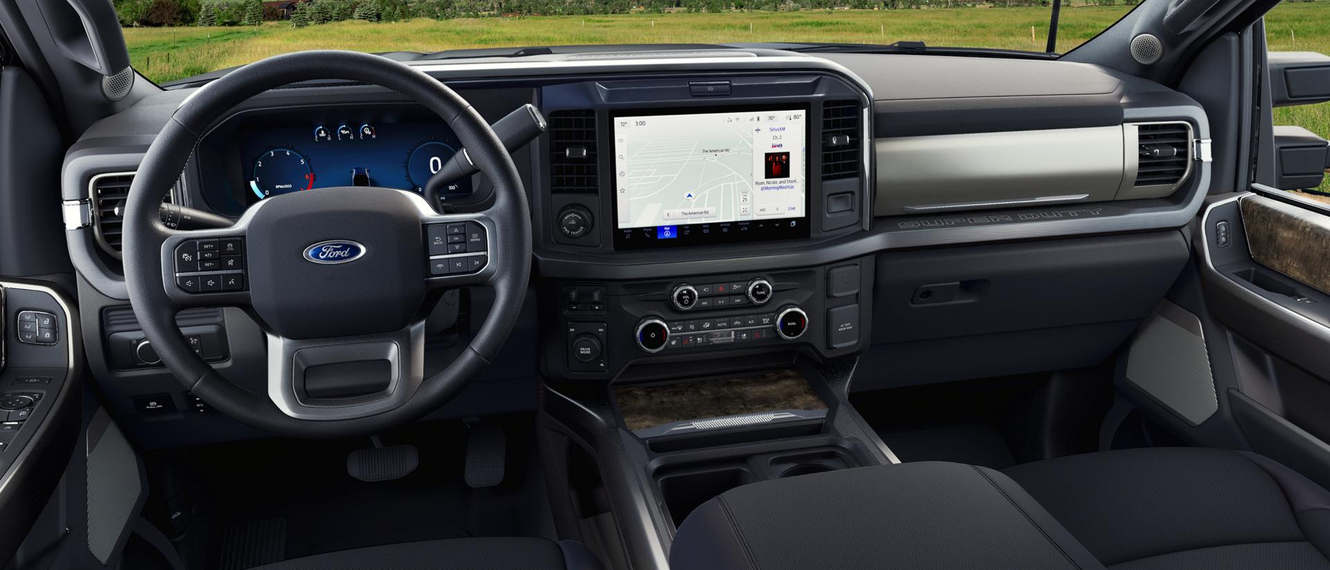 2026 Ford Super Duty® F-350® Lariat® pickup dashboard and interior