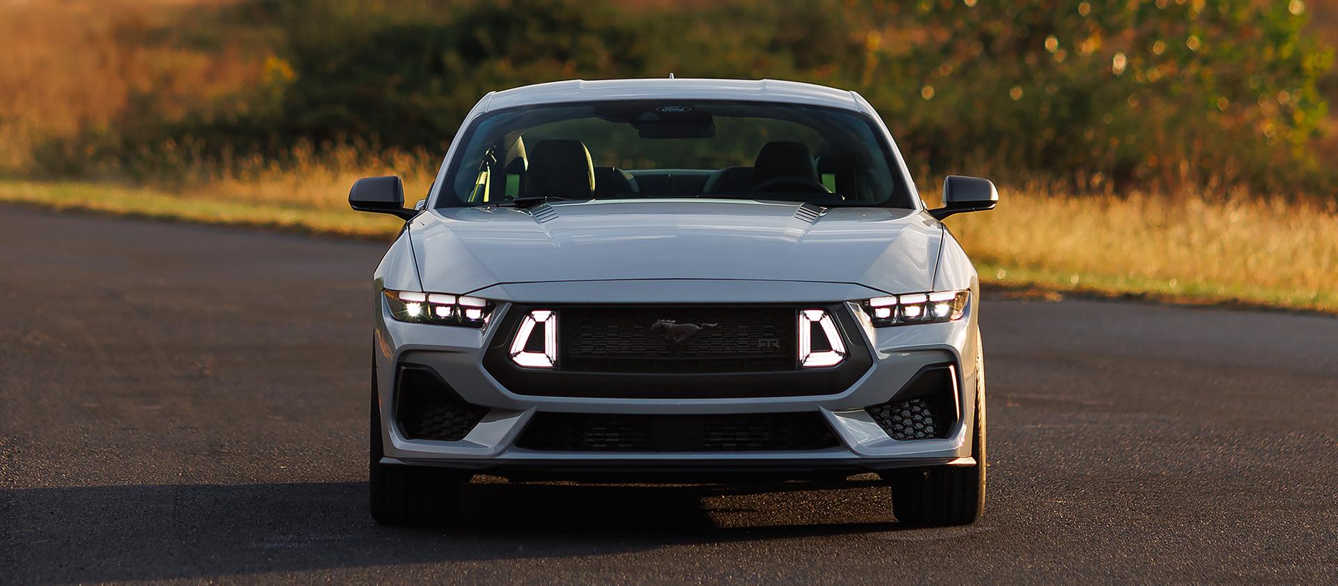 Parked 2026 Ford Mustang® EcoBoost® fastback with available Mustang® RTR® Appearance Package