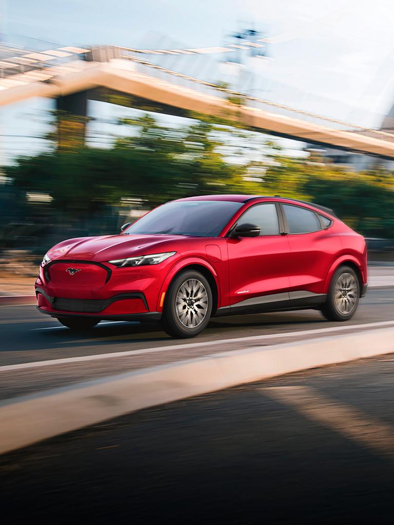 2026 Ford Mustang Mach-E® SUV being driven on a highway