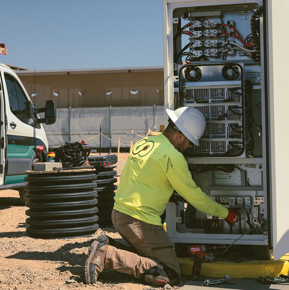 Person working on a construction site