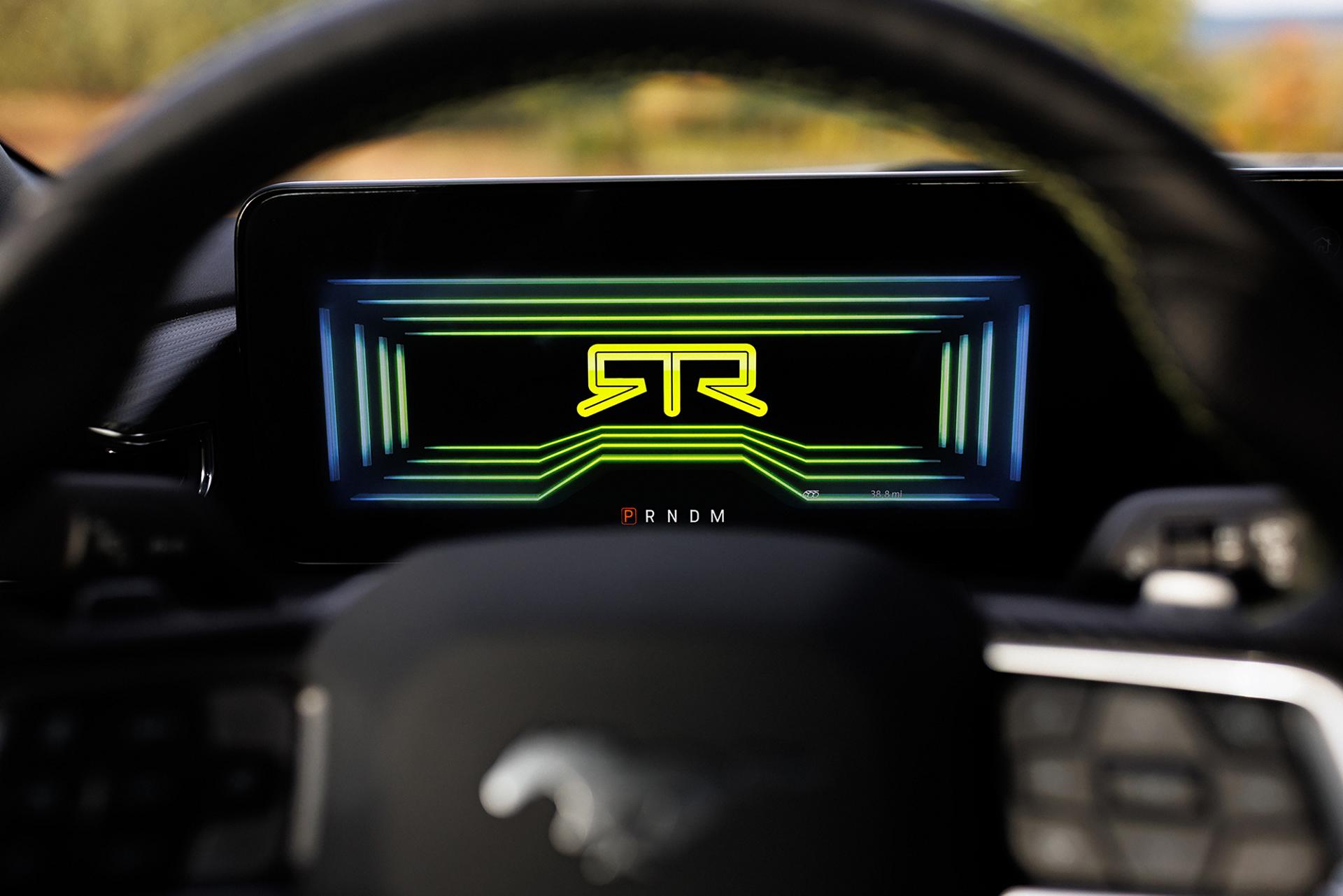 2026 Ford Mustang® RTR® fastback with RTR launch graphic displayed on the 12.4-inch LCD digital cluster 