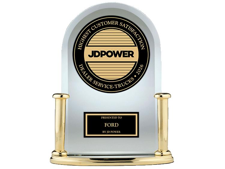 The JD Power trophy for Highest Customer Satisfaction for Dealer Service Trucks