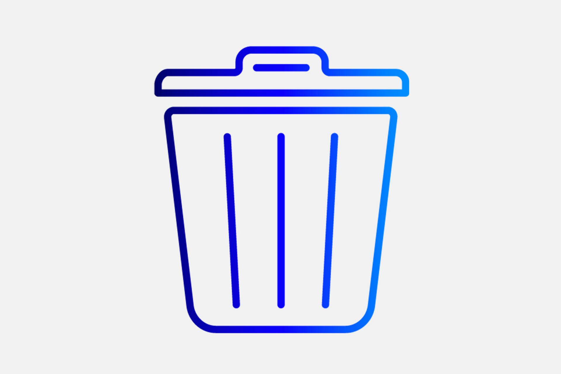 Illustration of a trash can
