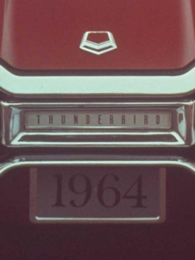 Back picuture of Ford thunderbird car