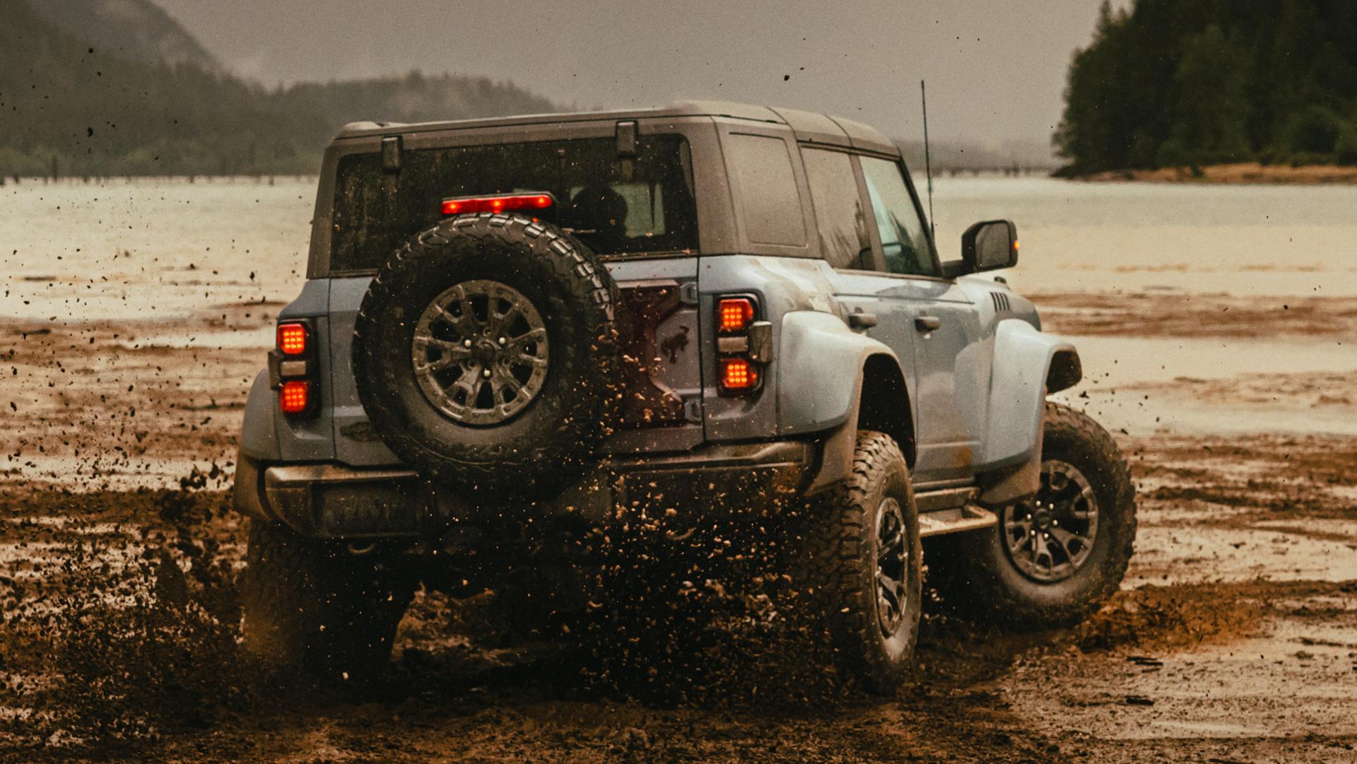 A Ford Bronco® Raptor® parked by water