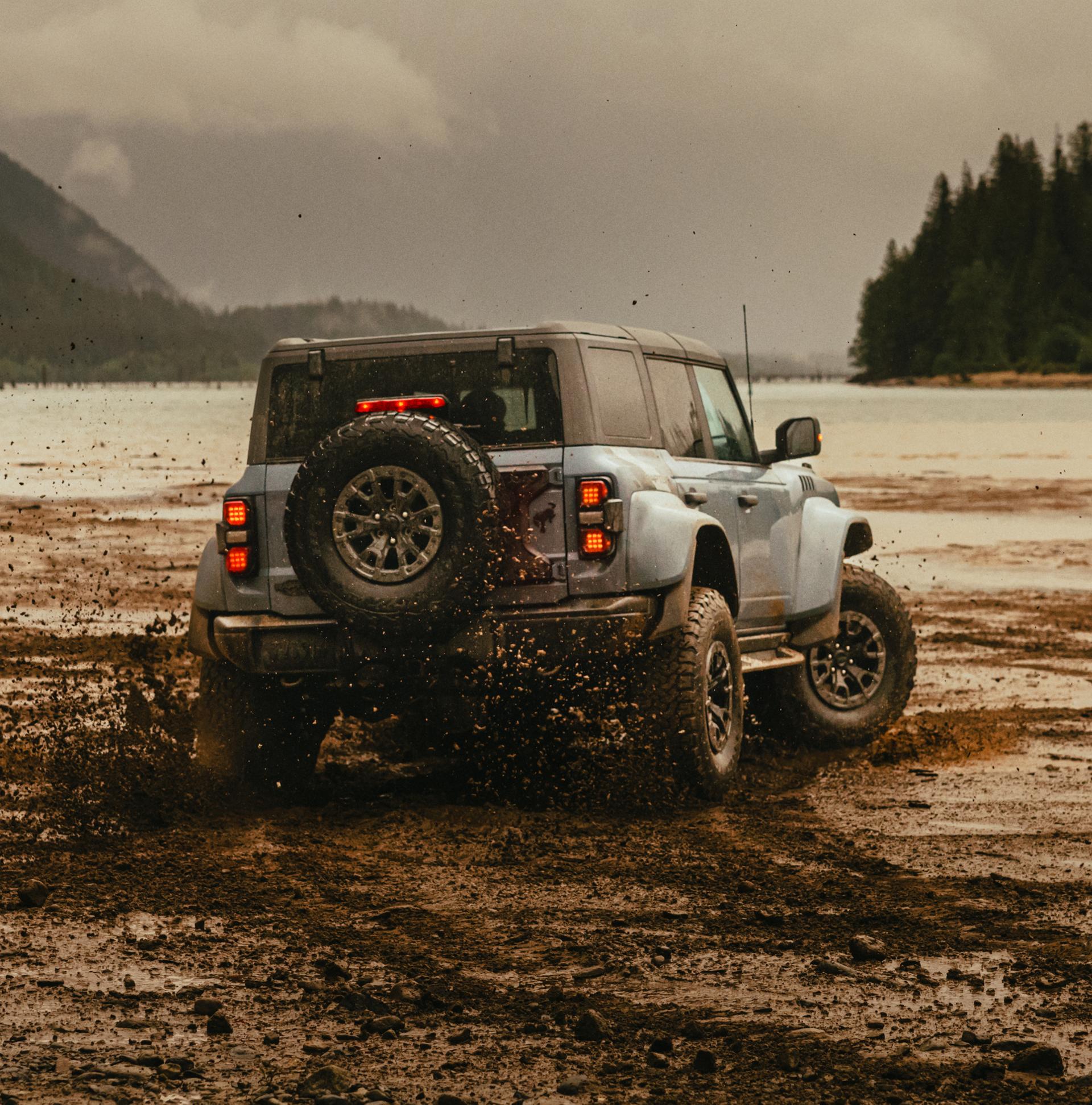A Ford Bronco® Raptor® parked by water