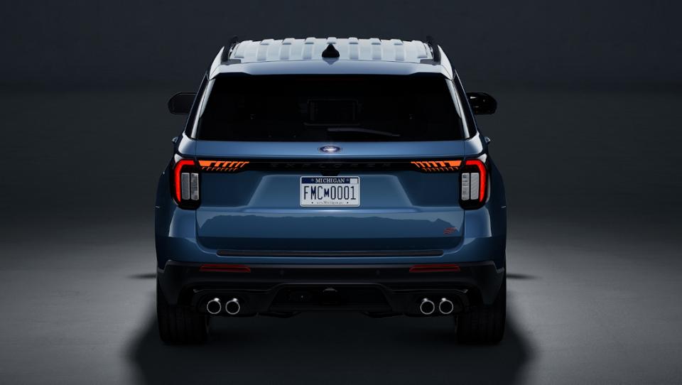 A 2025 Explorer with its LED taillamps turned on