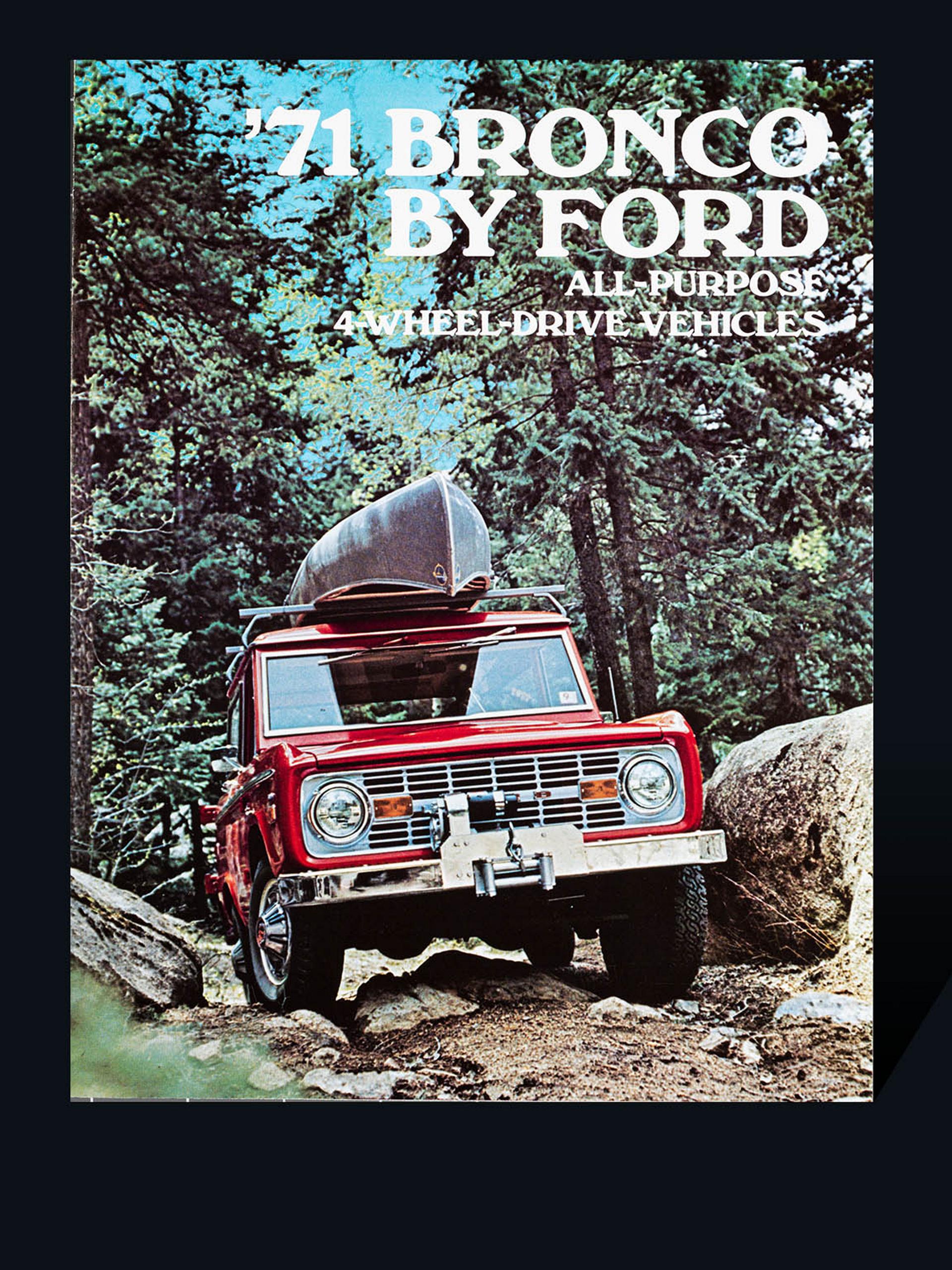 The cover of a 1971 Ford Bronco® by Ford vehicle catalog