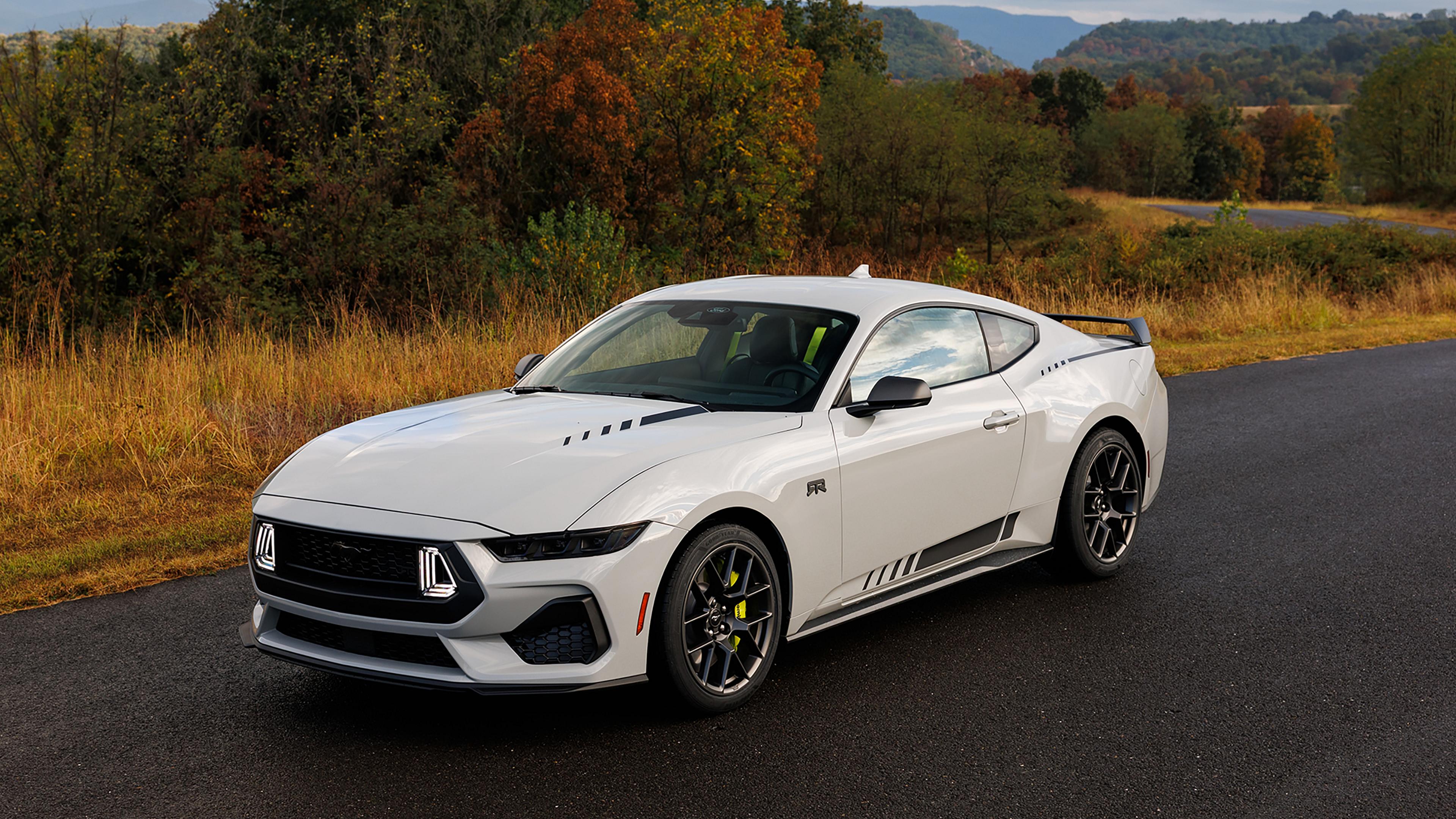 Parked 2026 Ford Mustang® EcoBoost® fastback with available Mustang® RTR® Appearance Package