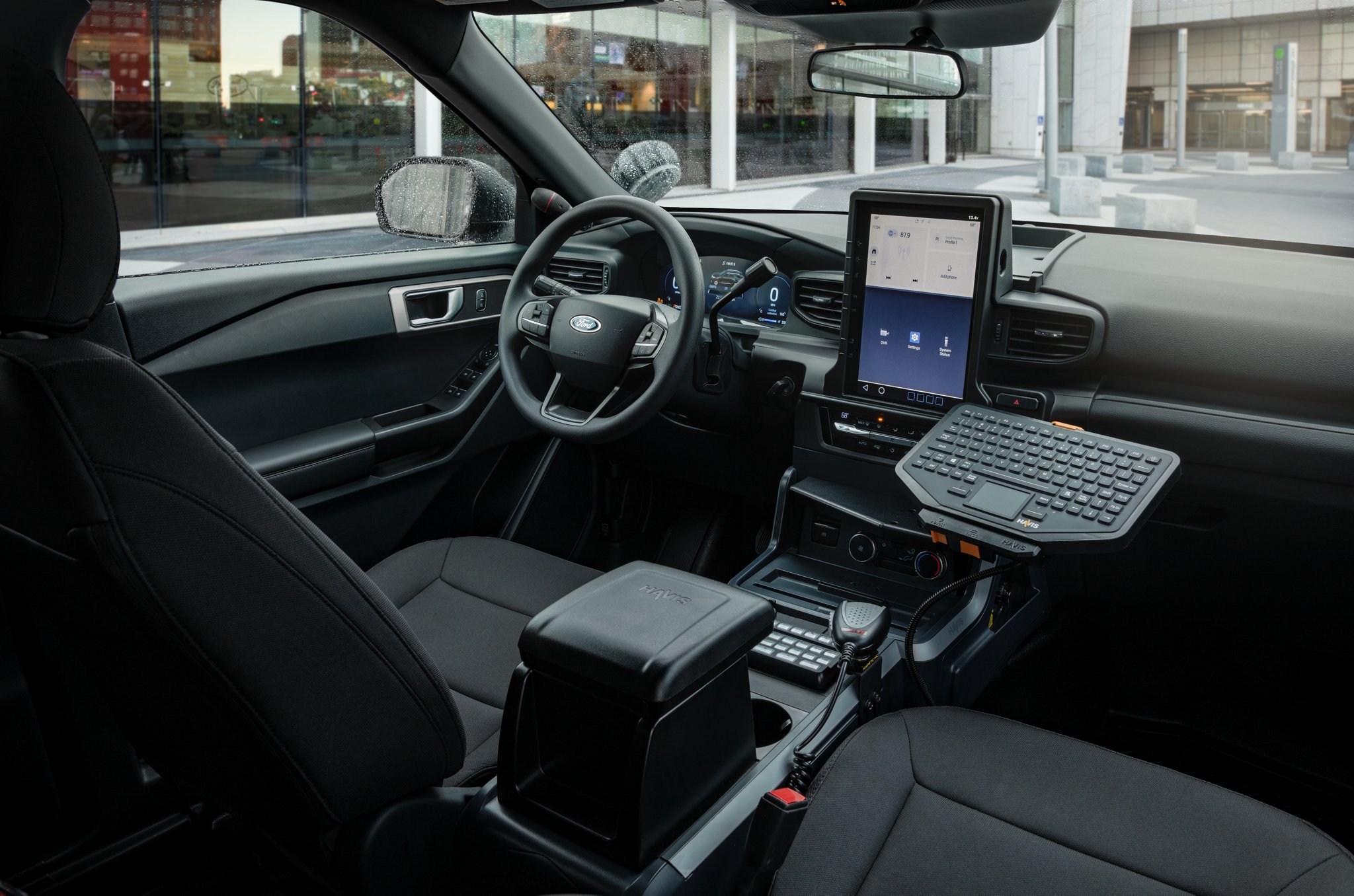 The interior of a 2025 Ford Police Interceptor® Utility