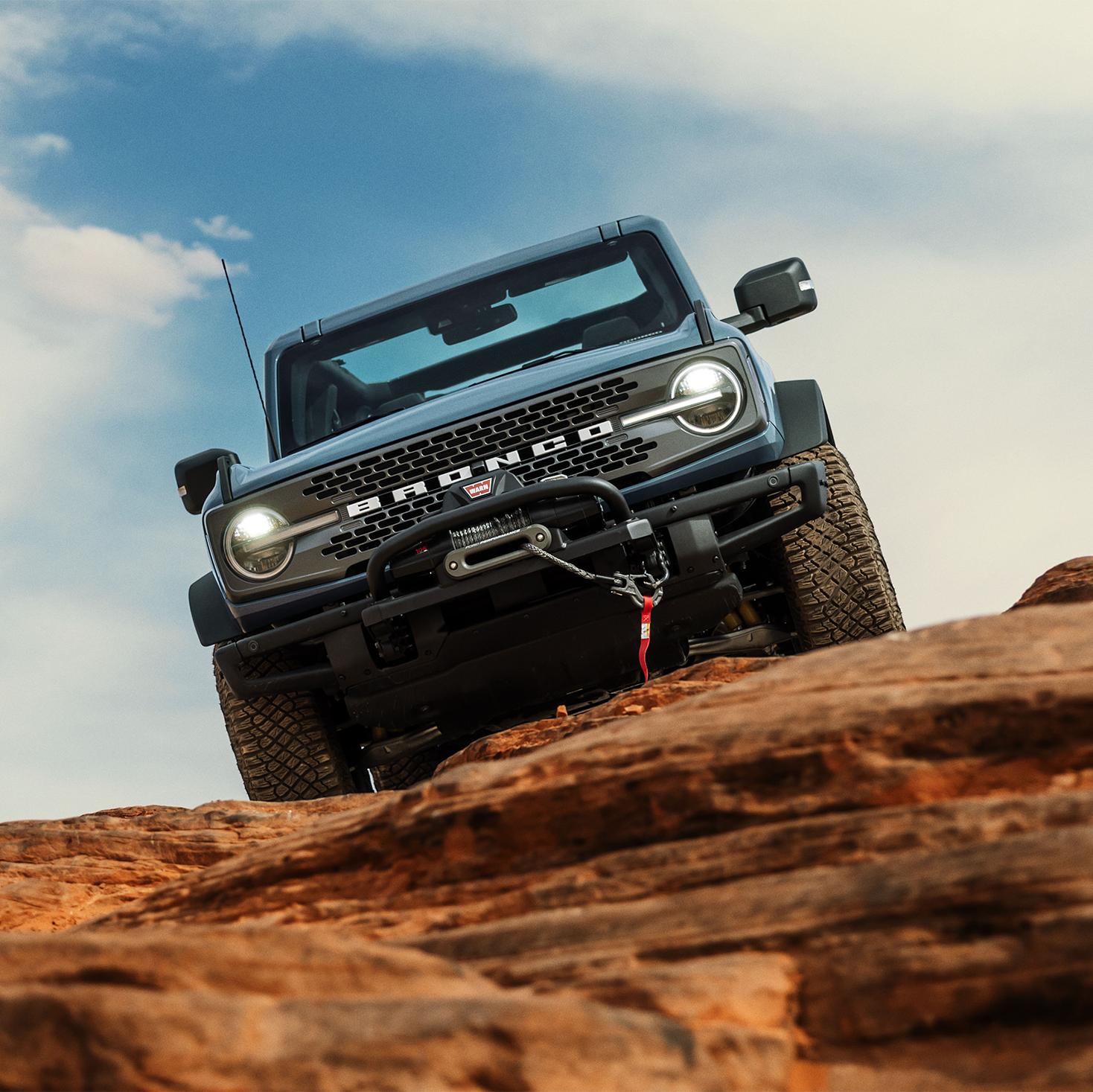 The 2025 Ford Bronco® SUV® parked on top of a rock formation