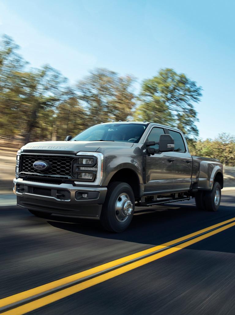 2026 Ford Super Duty® F 350® XL model with the STX® Appearance Package being driven on a paved road