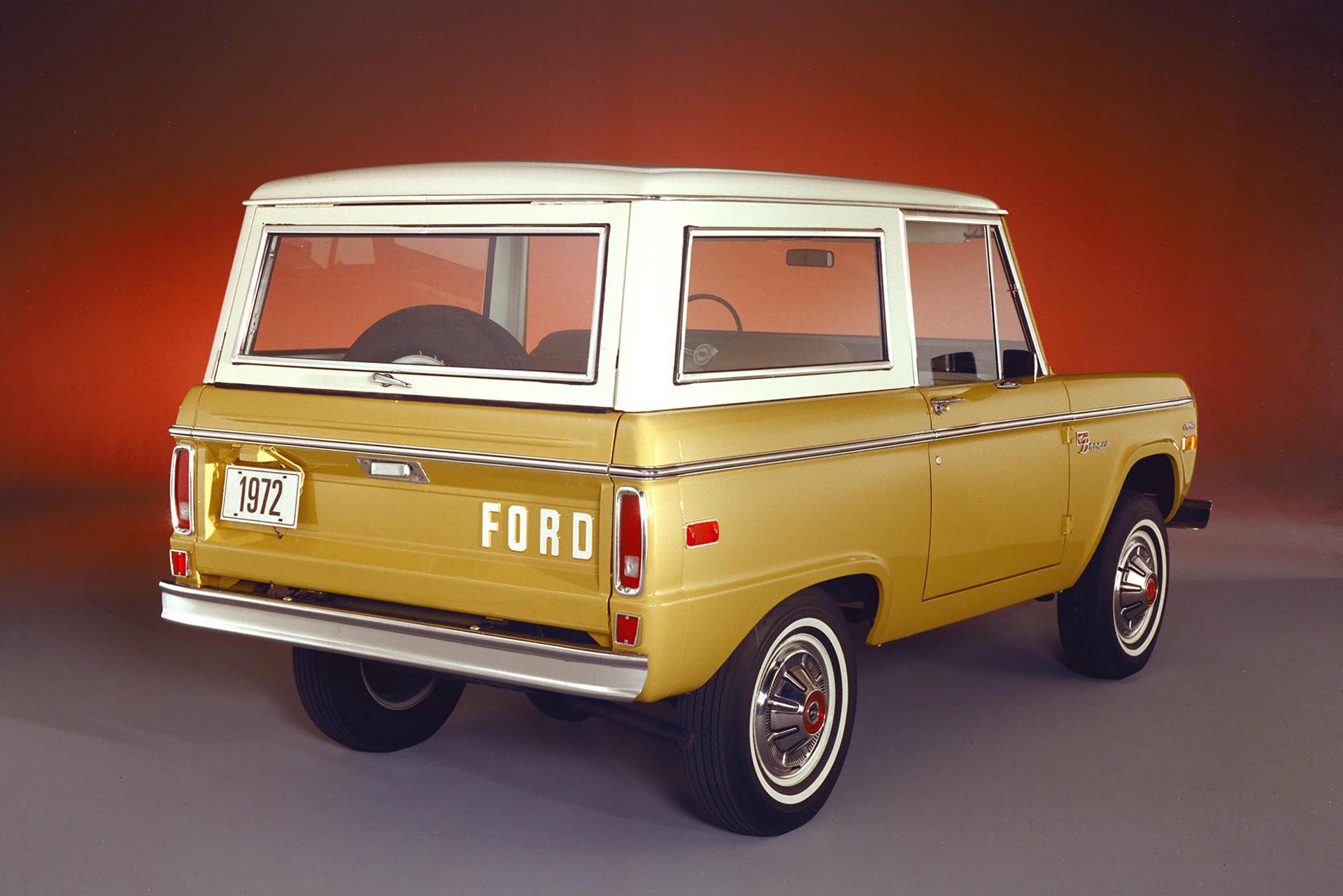 A 1973 Ford Bronco® Explorer Package pictured in a studio