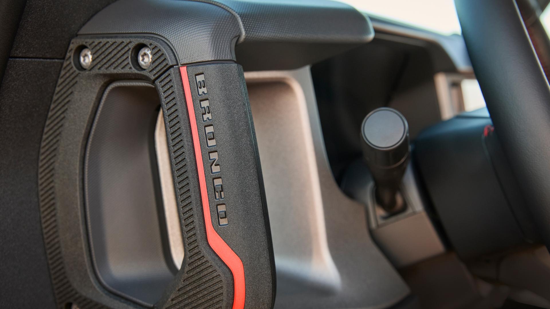 A close-up of the grab handles on a 2026 Ford Bronco® SUV