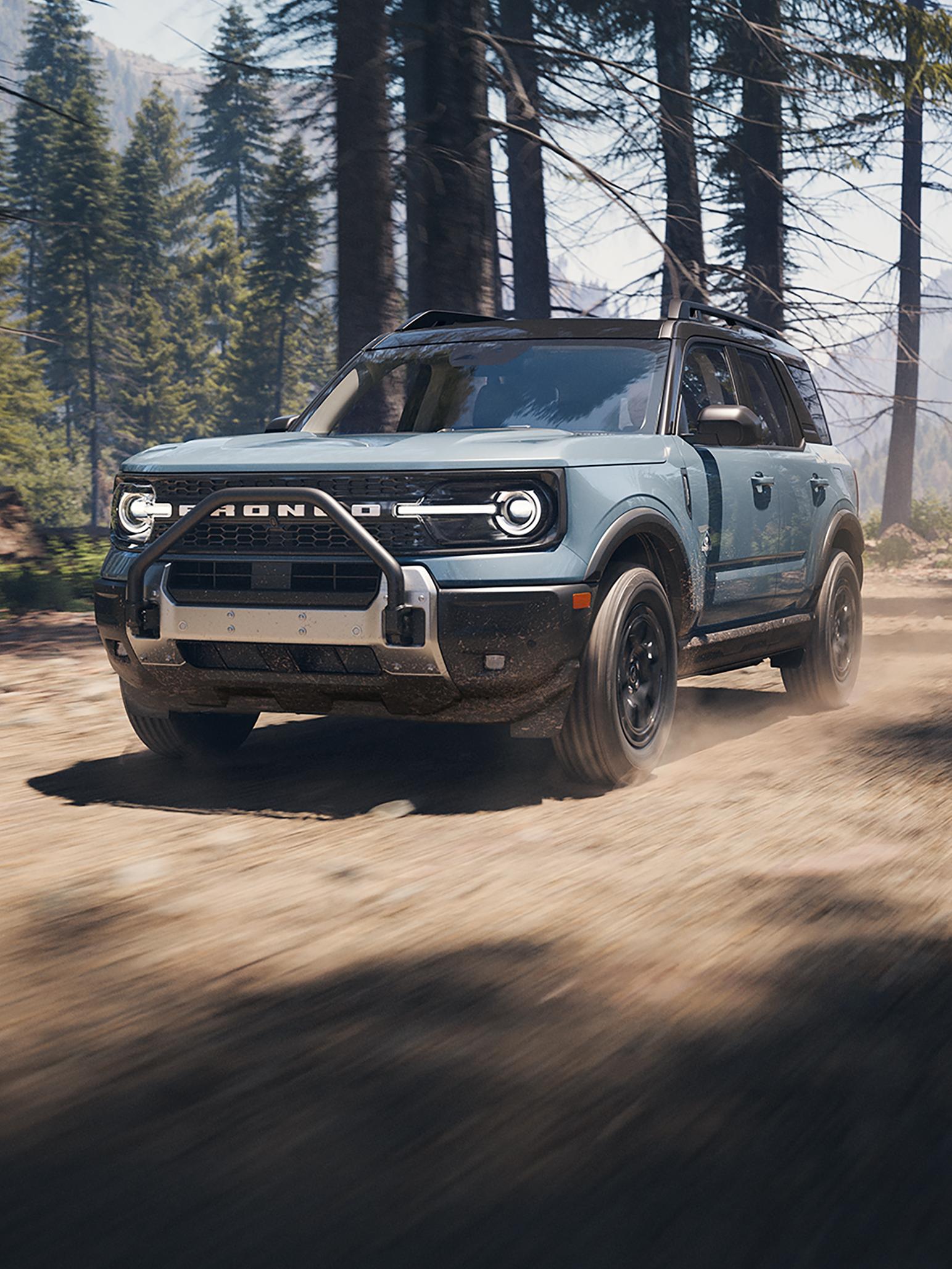 2026 Ford Bronco Sport® model being driven on a dirt road
