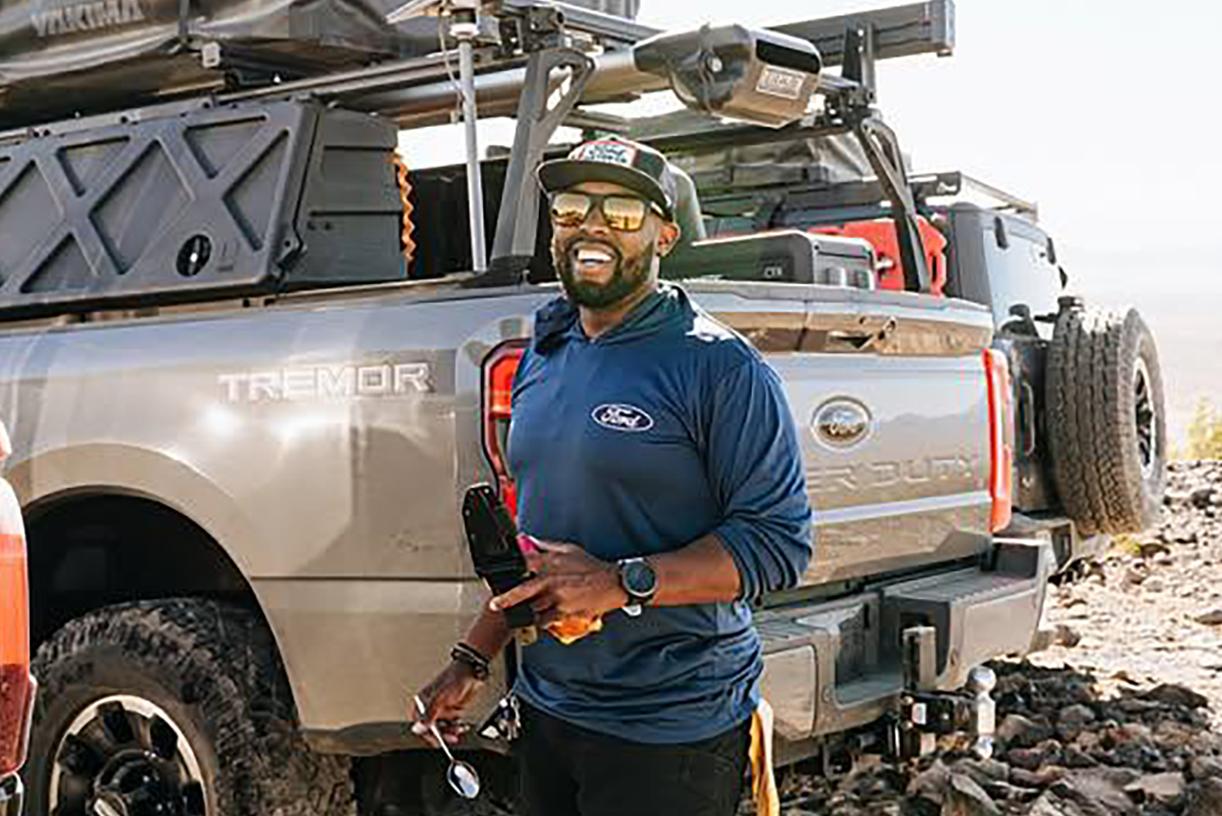 A member of the Ford Power Stroke Diesel Community with their Ford pickup
