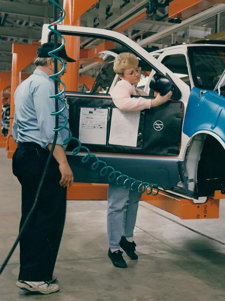 A woman is working at the Ohio assembly plant