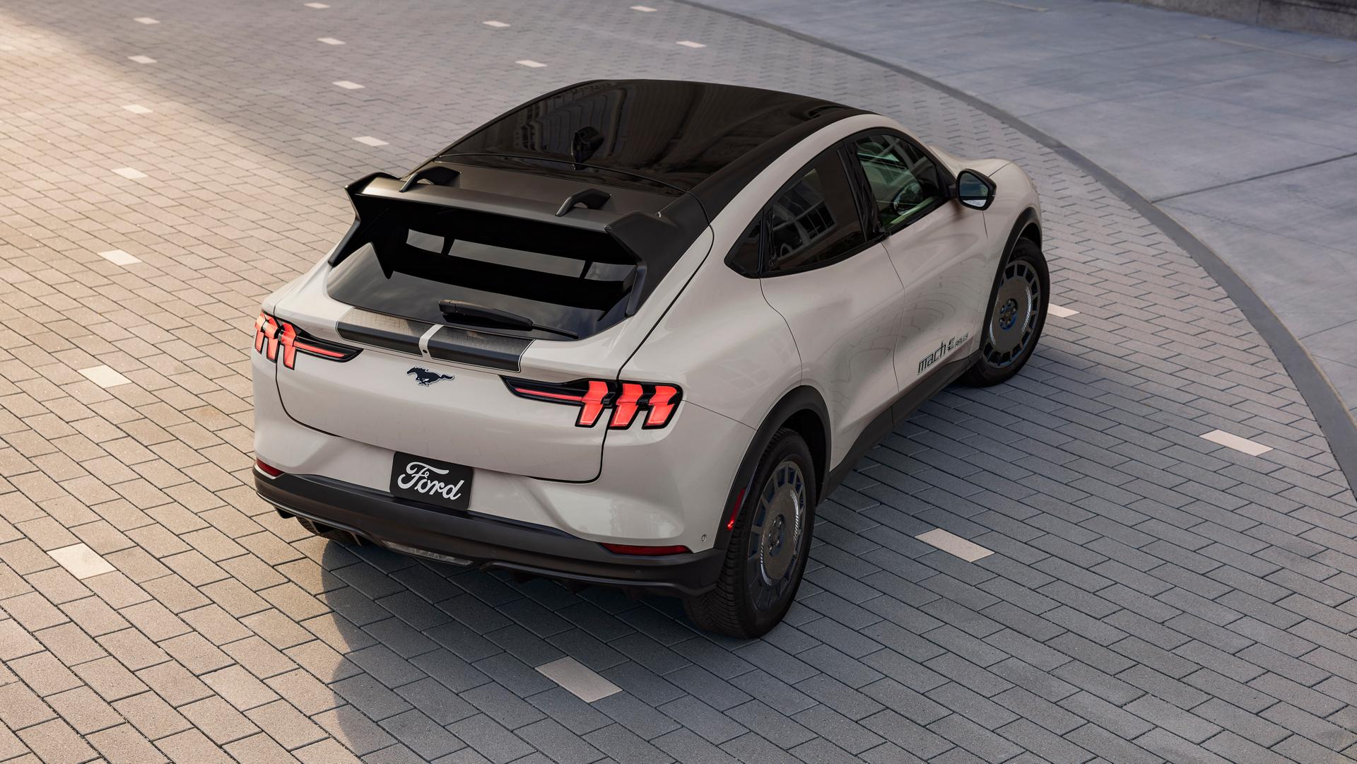 2025 Ford Mustang Mach-E® parked on a cement patio