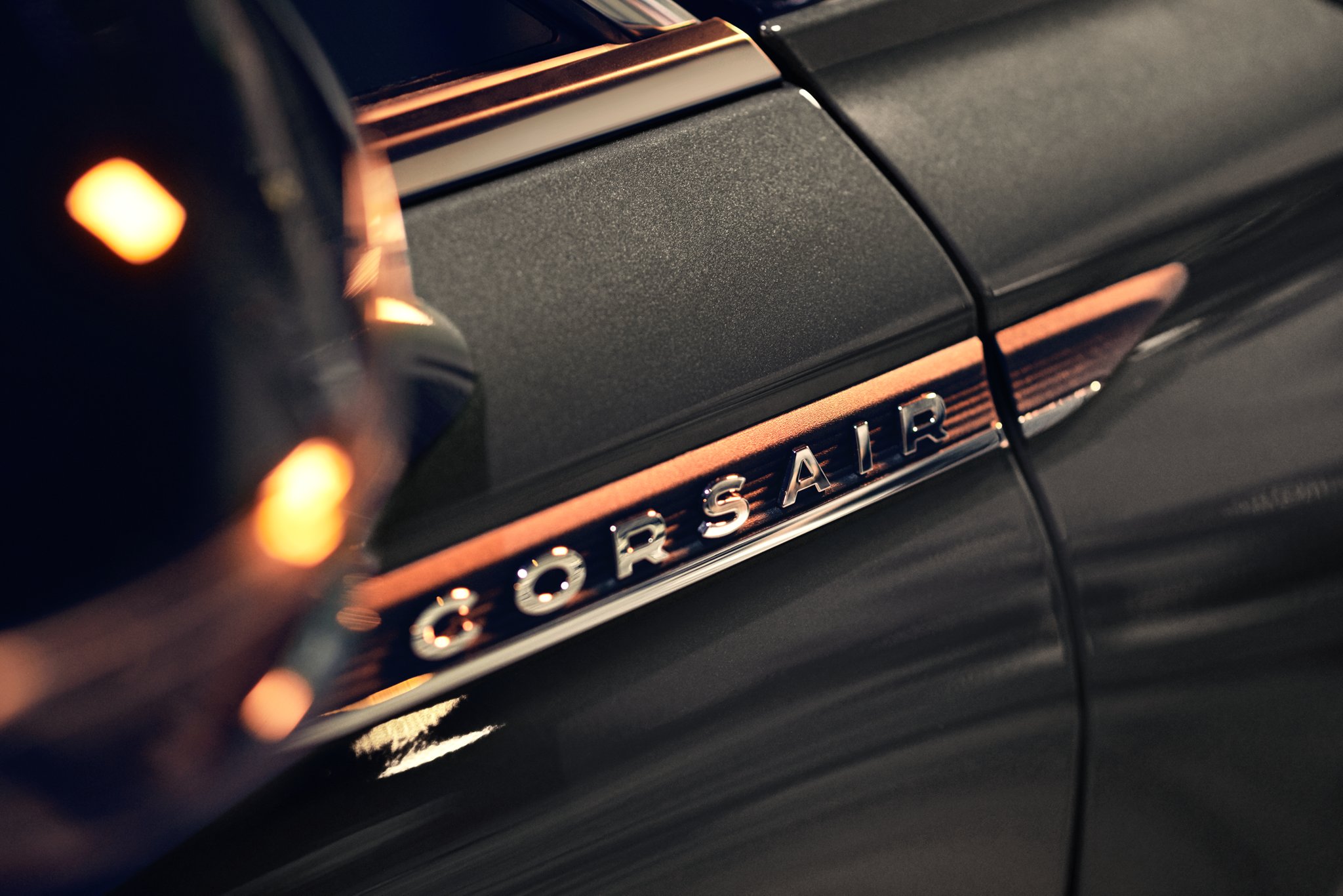 The badge reading Corsair is shown on the front passenger door of a 2025 Lincoln Corsair® SUV