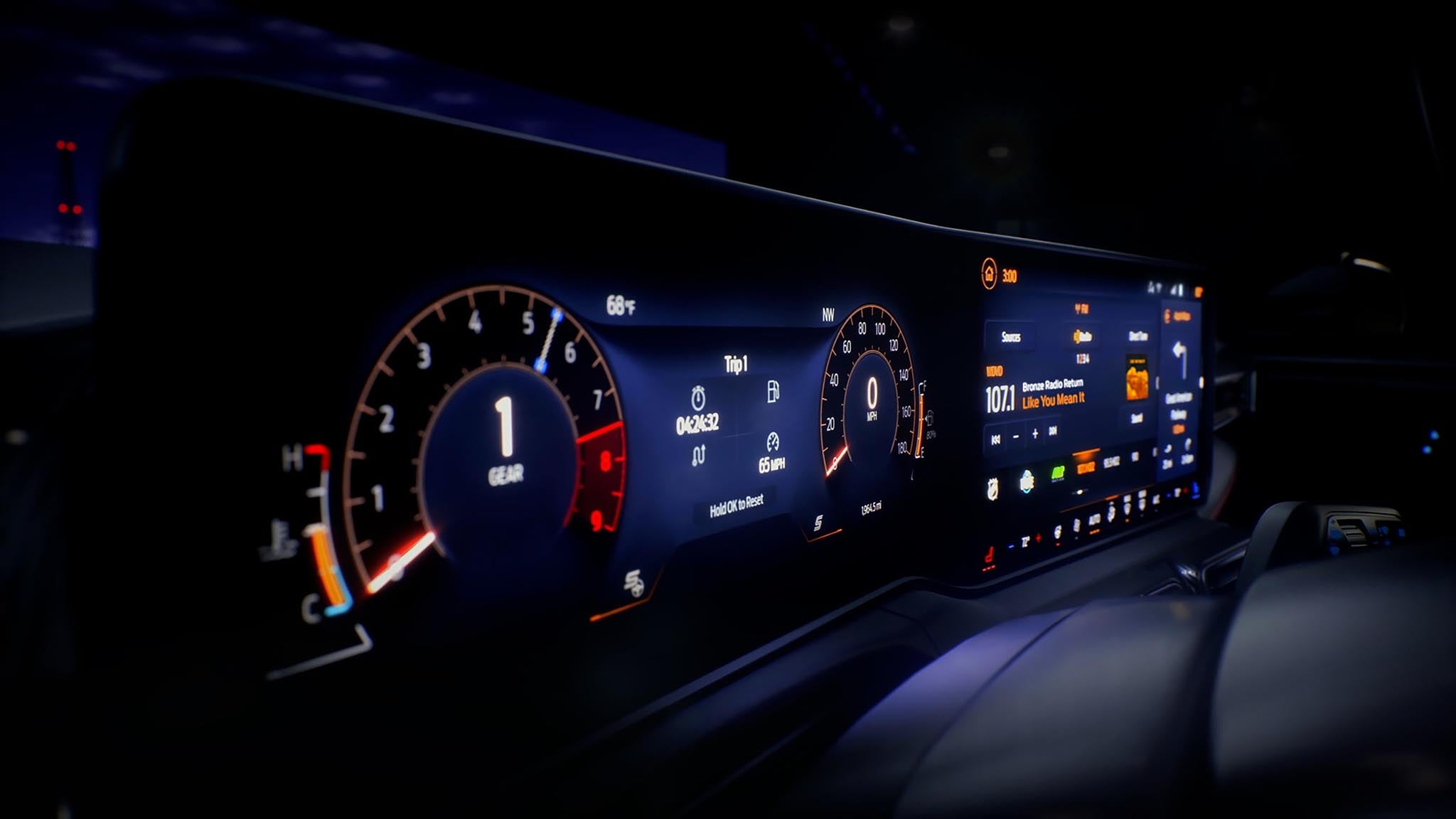 Ford Mustang interior with MyKey technology and SYNC 4
