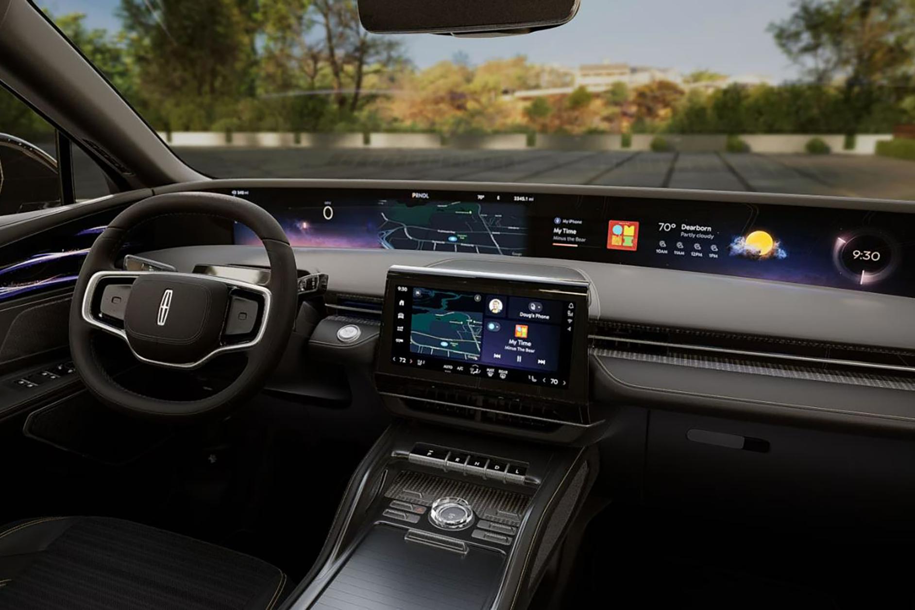 The interior of a Lincoln vehicle