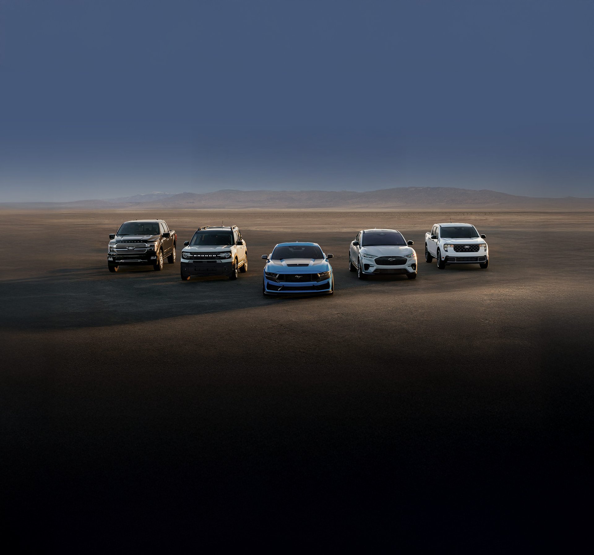 A fleet of Ford trucks honored by J.D. Power as America's Most Awarded Brand