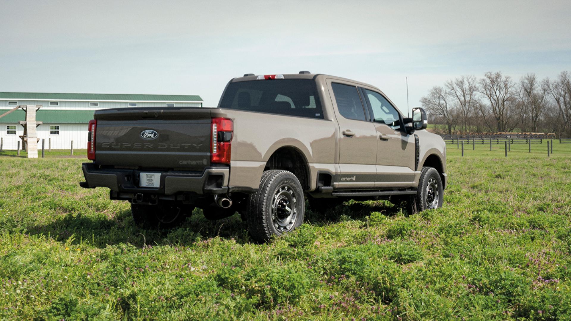 2027 Ford Super Duty® F-250® XLT model parked on a grassy farm