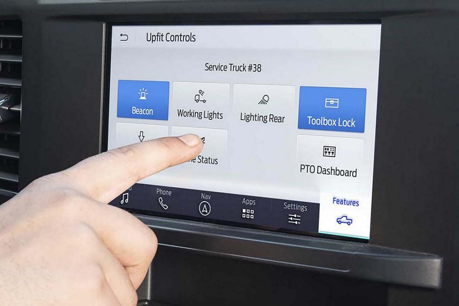 Close-up of a 2025 Ford Super Duty® touchscreen