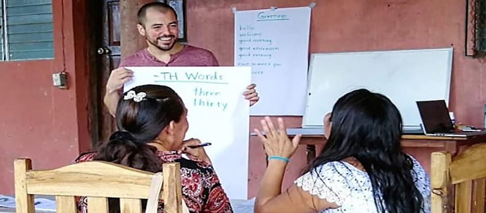 Children and teacher