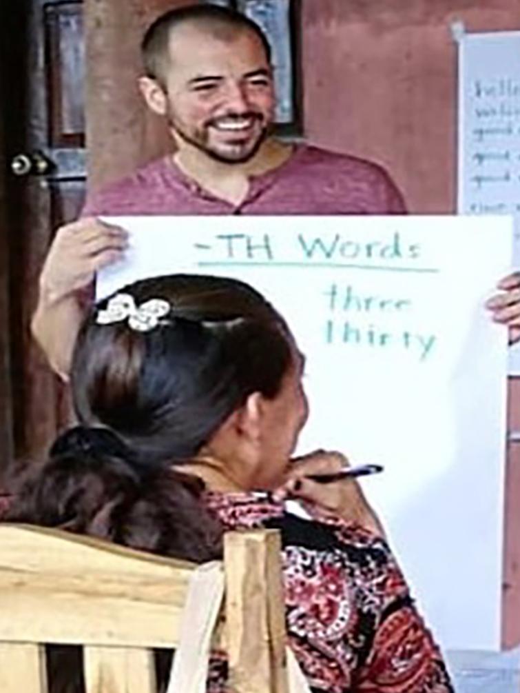 Children and teacher