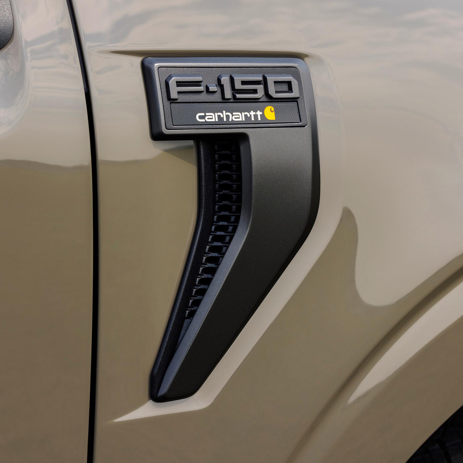 Close-up of the Ford F-150® Carhartt® Package fender badge