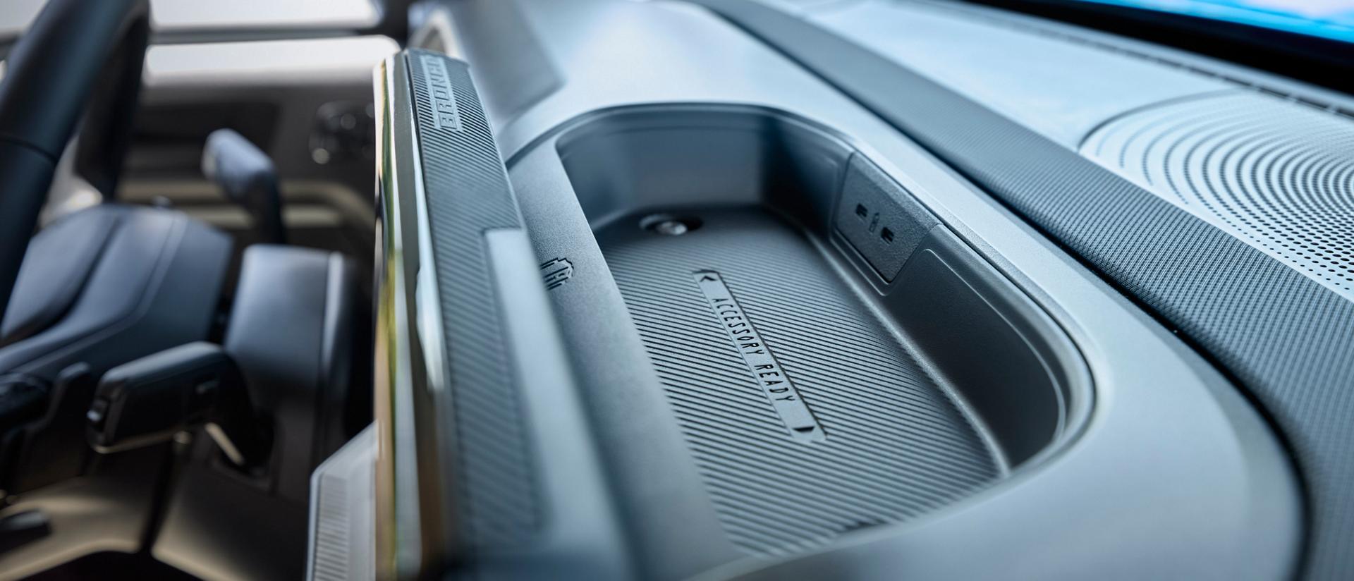 2026 Ford Bronco Sport® interior device tray on the dashboard