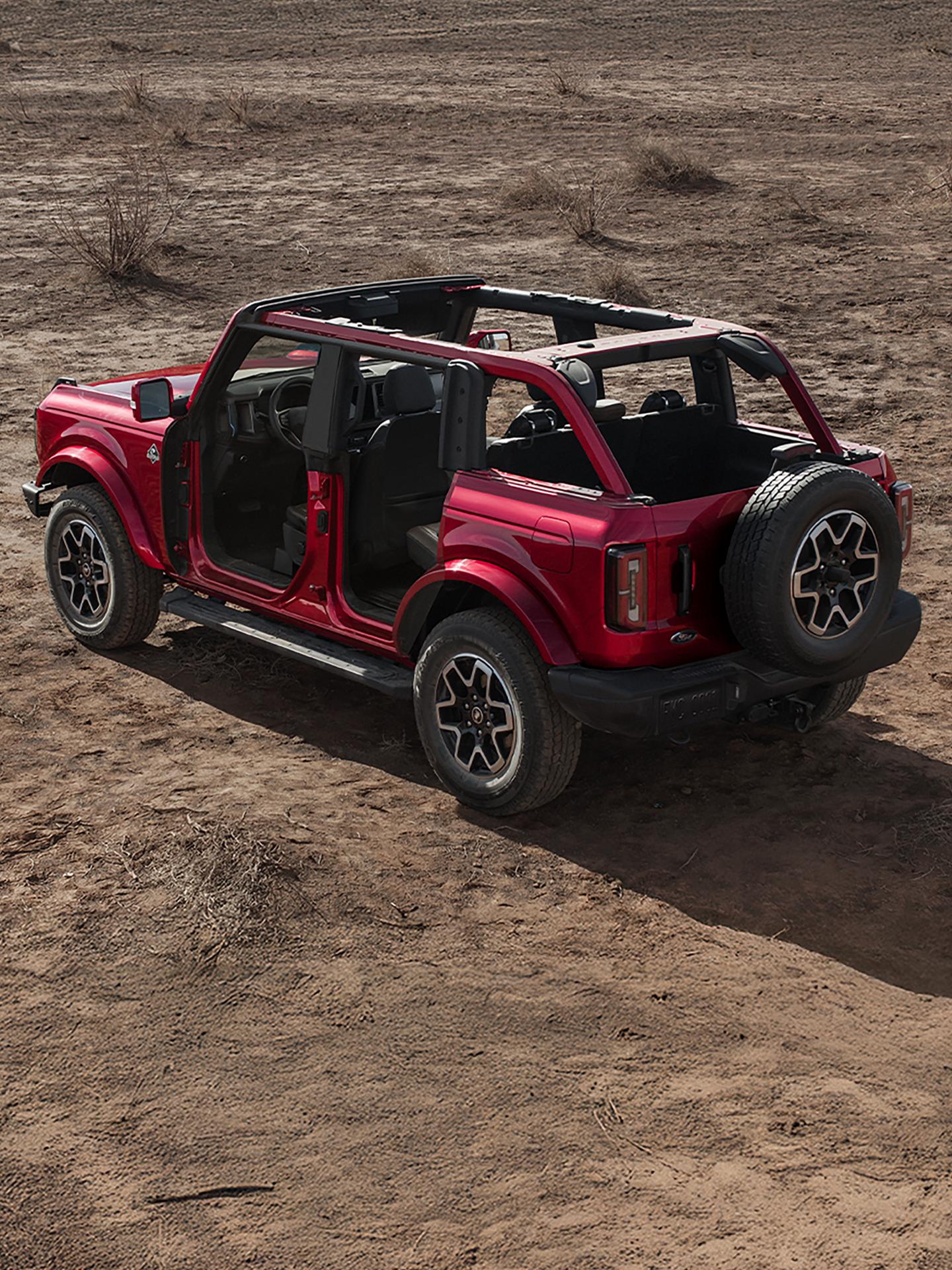 A 2026 Ford Bronco® SUV with the doors removed