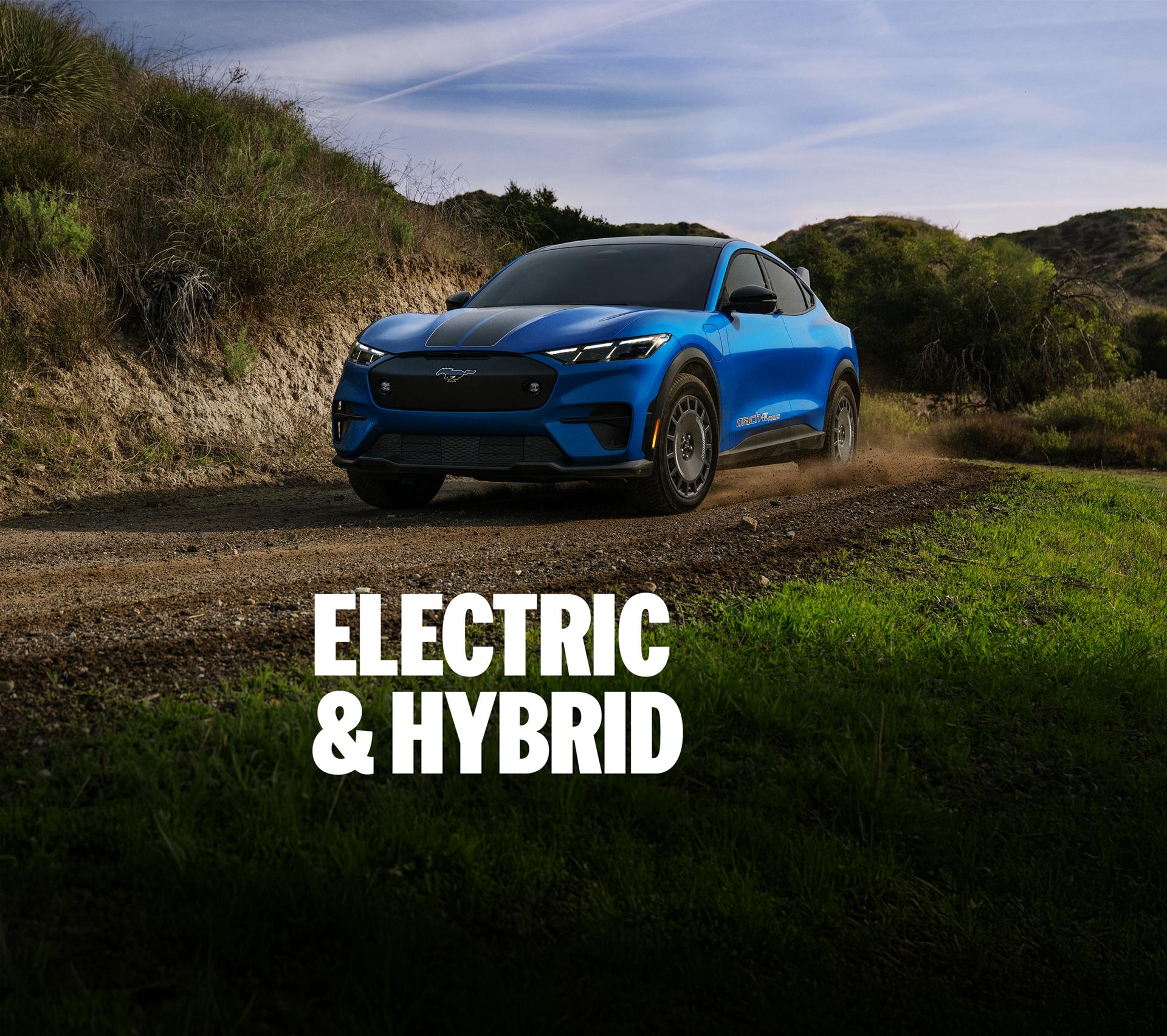 The Ford Mustang Mach-E® SUV being driven on country trails
